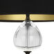 Williamsburg Orlando 30.75 inch 150 watt Deep Patina Bronze / Clear Crystal Table Lamp Portable Light in Black With Matte Silver