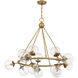 Orion 15 Light 45 inch Warm Brass Chandelier Ceiling Light