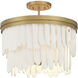 Briscade 6 Light 18 inch Painted Legacy Brass Semi Flush Ceiling Light