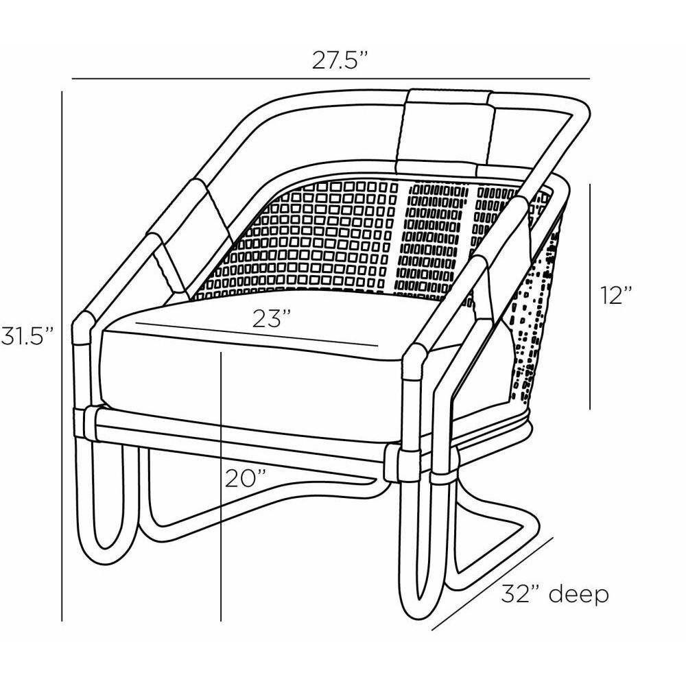 Begala 31.5 inch Bone Lounge Chair