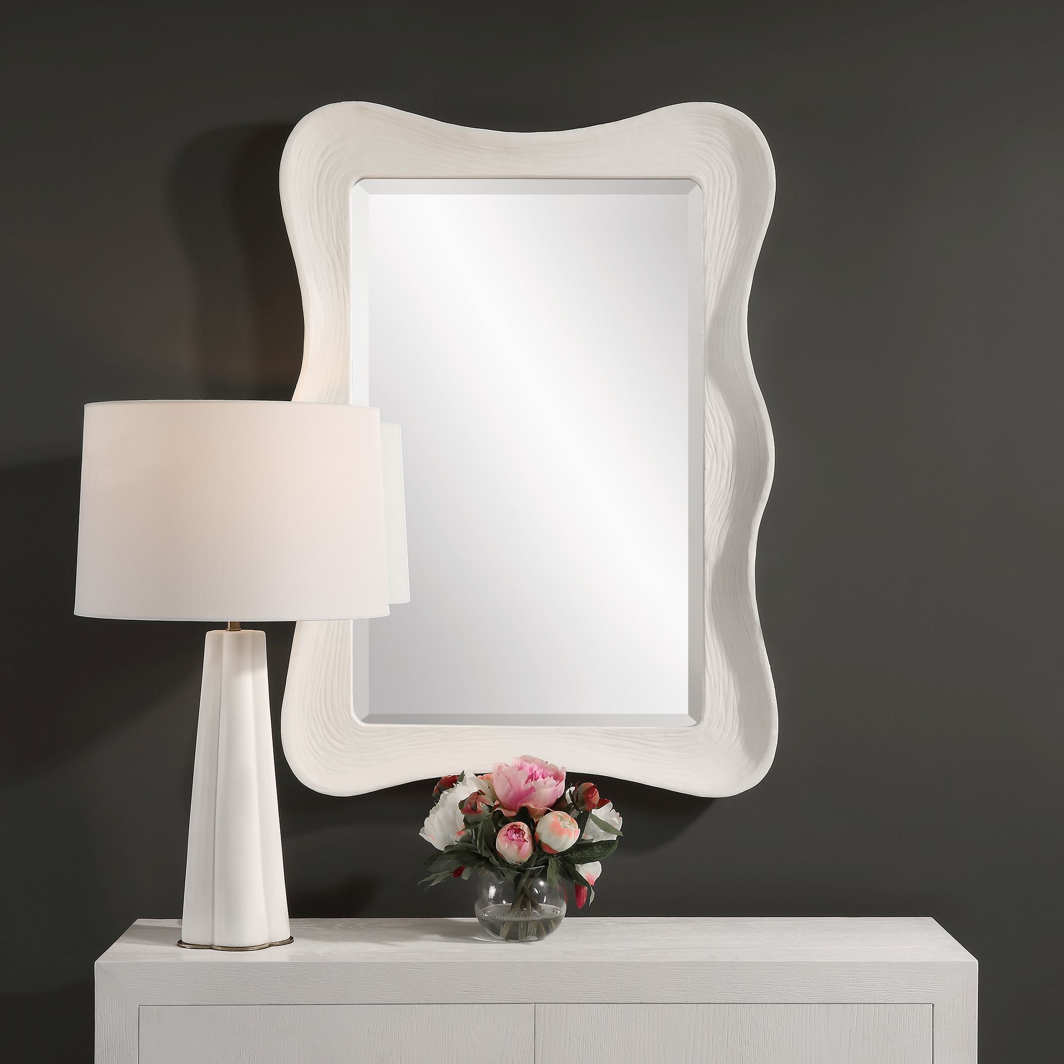 Whitehaven 35.63 X 25.5 inch Matte White Mirror
