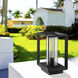 Smyth 1 Light 7.5 inch Natural Black Outdoor Pier Mount in Seeded Glass