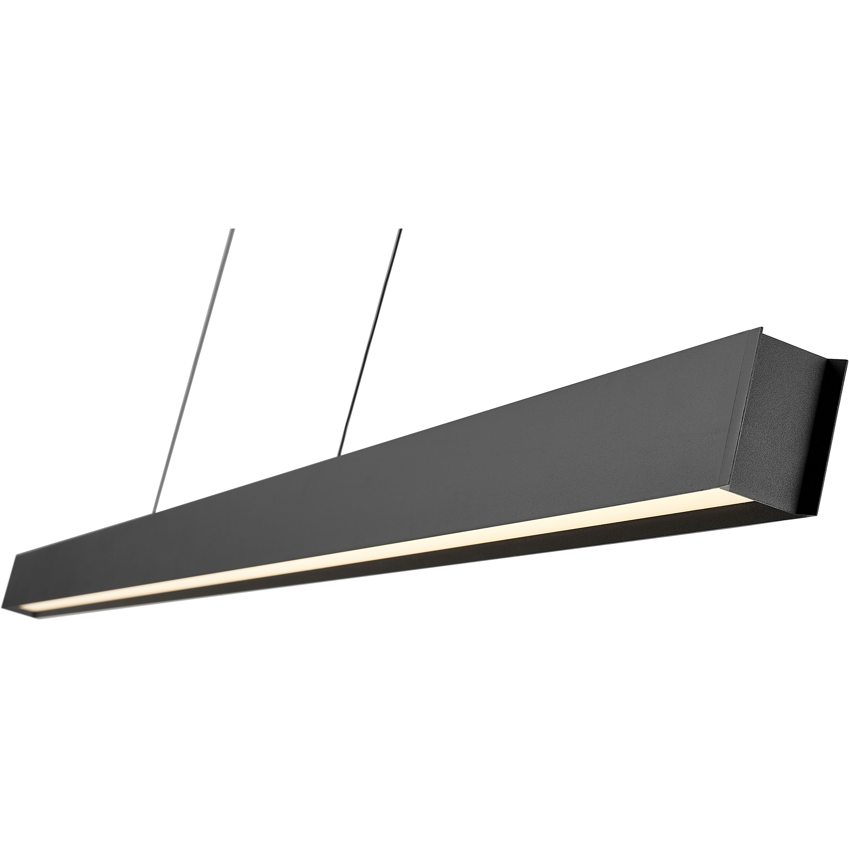 Hudson LED 72 inch Matte Black Linear Chandelier Ceiling Light