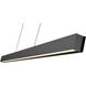 Hudson LED 72 inch Matte Black Linear Chandelier Ceiling Light