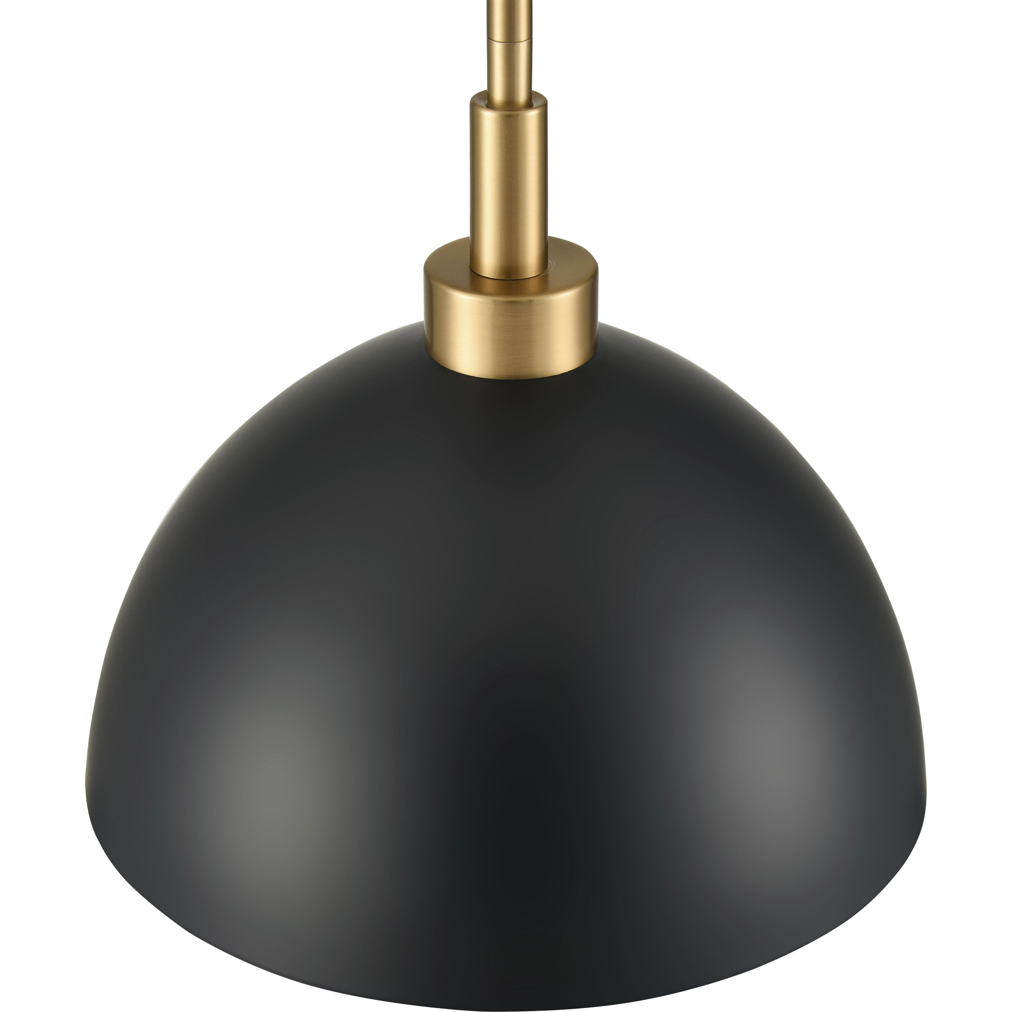 Pelham 2 Light 10 inch Satin Brass with Matte Black Pendant Ceiling Light