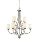 Cardinal 9 Light 30 inch Brushed Nickel Chandelier Ceiling Light