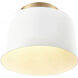 Fiero 1 Light 10 inch Matte White Semi Flush Mount Ceiling Light