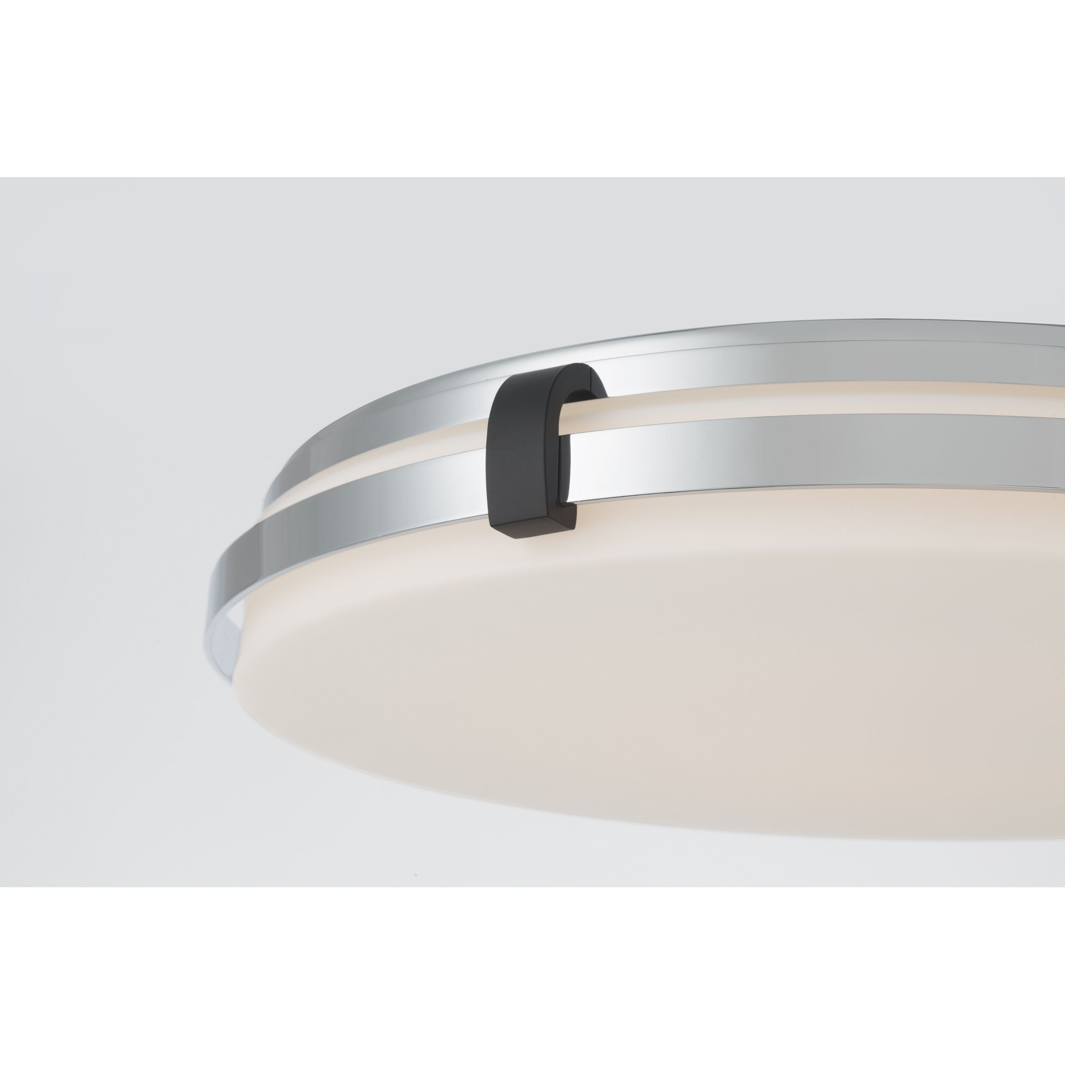 Arclume LED 18.75 inch Chrome and Dark Matte Black Flush Mount Ceiling Light