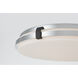 Arclume LED 18.75 inch Chrome and Dark Matte Black Flush Mount Ceiling Light
