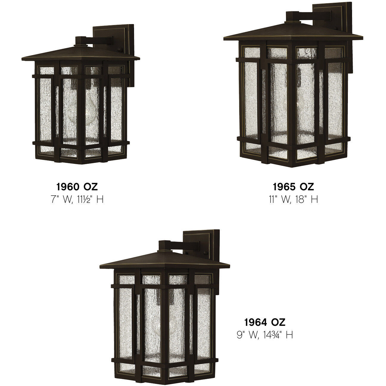 Tucker Outdoor Wall Mount Lantern in Oil Rubbed Bronze, Medium