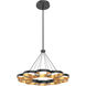 Maestro LED 32.25 inch Black and Gold Chandelier Ceiling Light