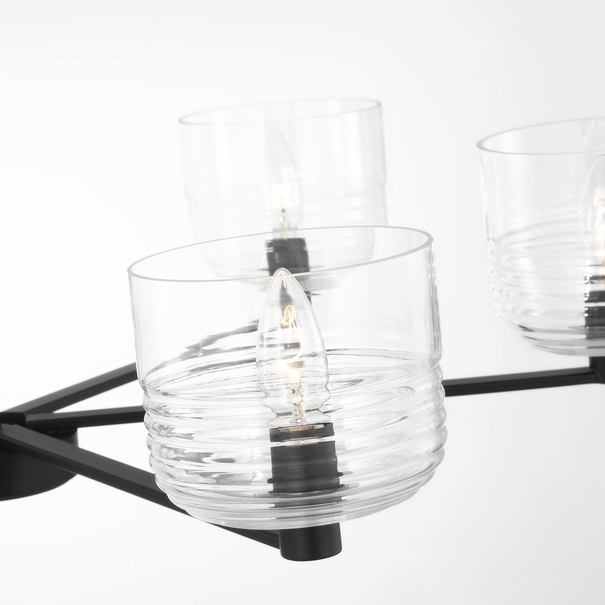 Drew & Jonathan Lochdale 6 Light 33.88 inch Midnight Black Chandelier Ceiling Light, Large