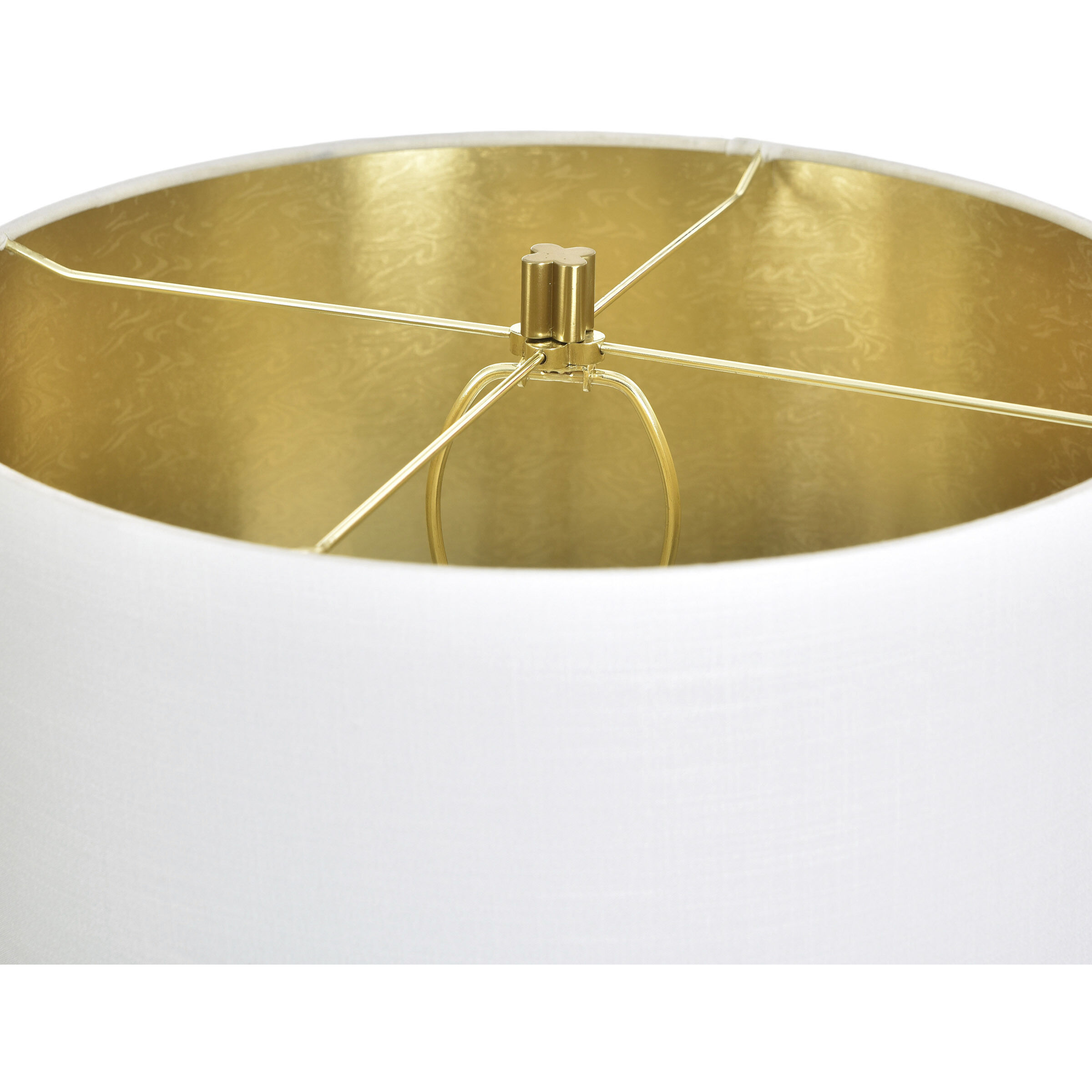 Jasper 32 inch 60 watt White and Clear Table Lamp Portable Light