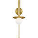 Kelly by Kelly Wearstler Nodes 18.75 inch 60 watt Burnished Brass Pivot Wall Sconce Wall Light