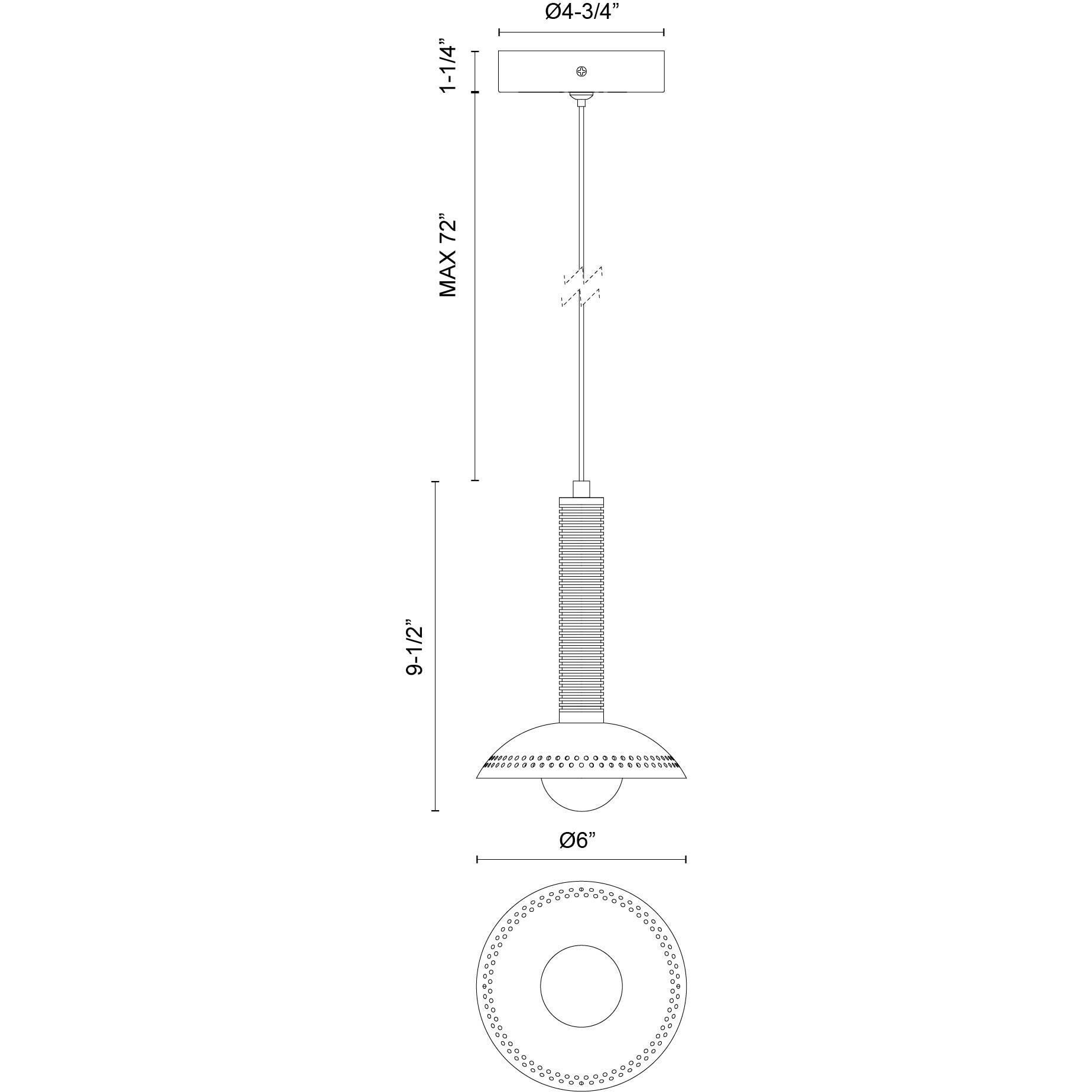 Alora Mood Arden Pendant Ceiling Light in Matte Black