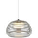 Haze LED 12.5 inch Black Pendant Ceiling Light in Smoke