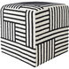 Monti 18 inch Black Cube Ottoman