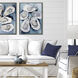Five Oysters Four Oysters Blue and White and Multi and Gray Canvas, Propac