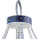 Palm Beach 6 Light Antique White and Powder Blue Patina Chandelier Ceiling Light