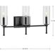 Elara 3 Light 22 inch Matte Black Bath Vanity Wall Light
