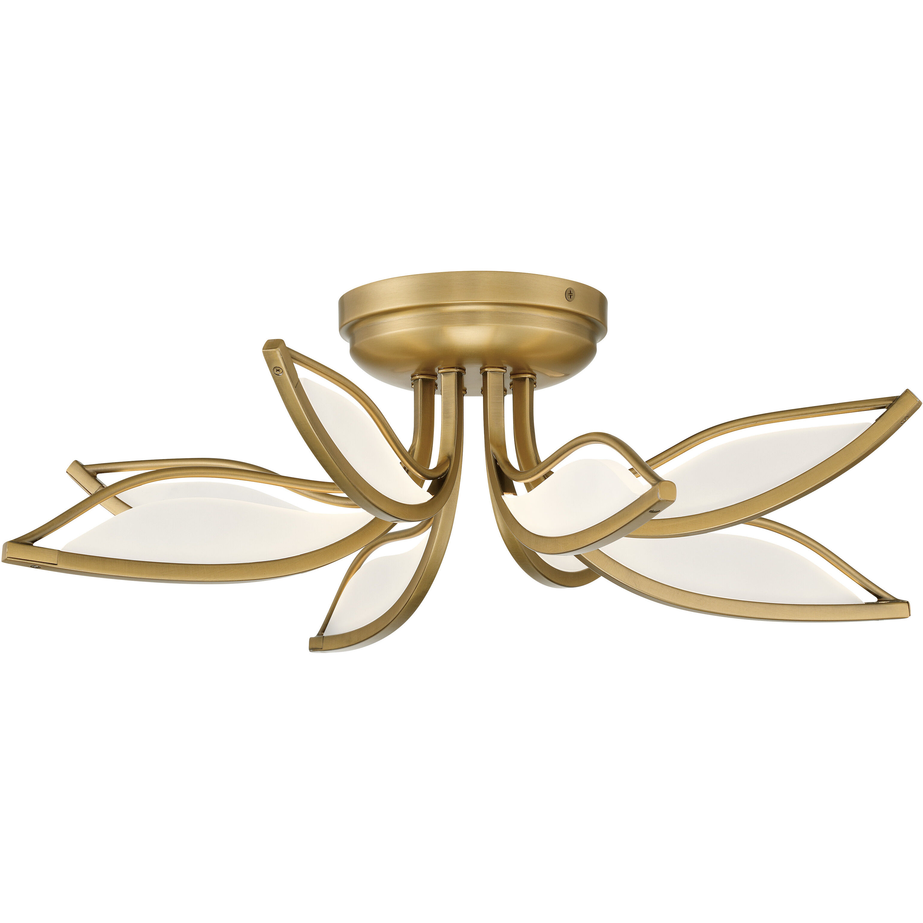 Papilio LED 21 inch Legacy Brass Flush Mount Ceiling Light