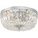 Waltham 3 Light 14 inch Polished Chrome Flush Ceiling Light in Clear Hand Cut