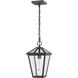 Talbot 1 Light 8.25 inch Oil Rubbed Bronze Outdoor Chain Mount Ceiling Fixture in Seedy Glass