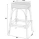 Robias Rectangular Rattan 30" Bar Stool in White and Navy Stripe