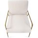 Stanton White and Gold Upholstered Armchair