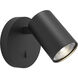 Ascoli 5.12 inch Matte Black Interior Reading Light Wall Light