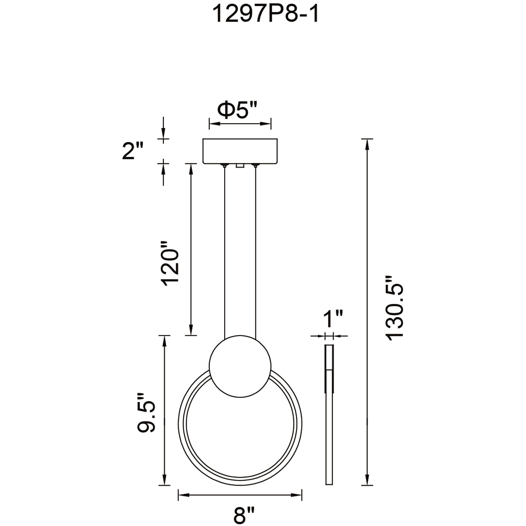 Pulley LED 8 inch Satin Gold Mini Pendant Ceiling Light