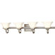 Agilis 4 Light 43 inch Brushed Nickel Bath Light Wall Light