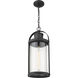 Roundhouse 1 Light 9.25 inch Black Outdoor Chain Mount Ceiling Fixture