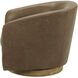 Oscy Brown Swivel Chair in Tan