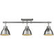 Yep Duncan 3 Light 35.38 inch Pewter Semi-Flush Mount Ceiling Light, Track Light