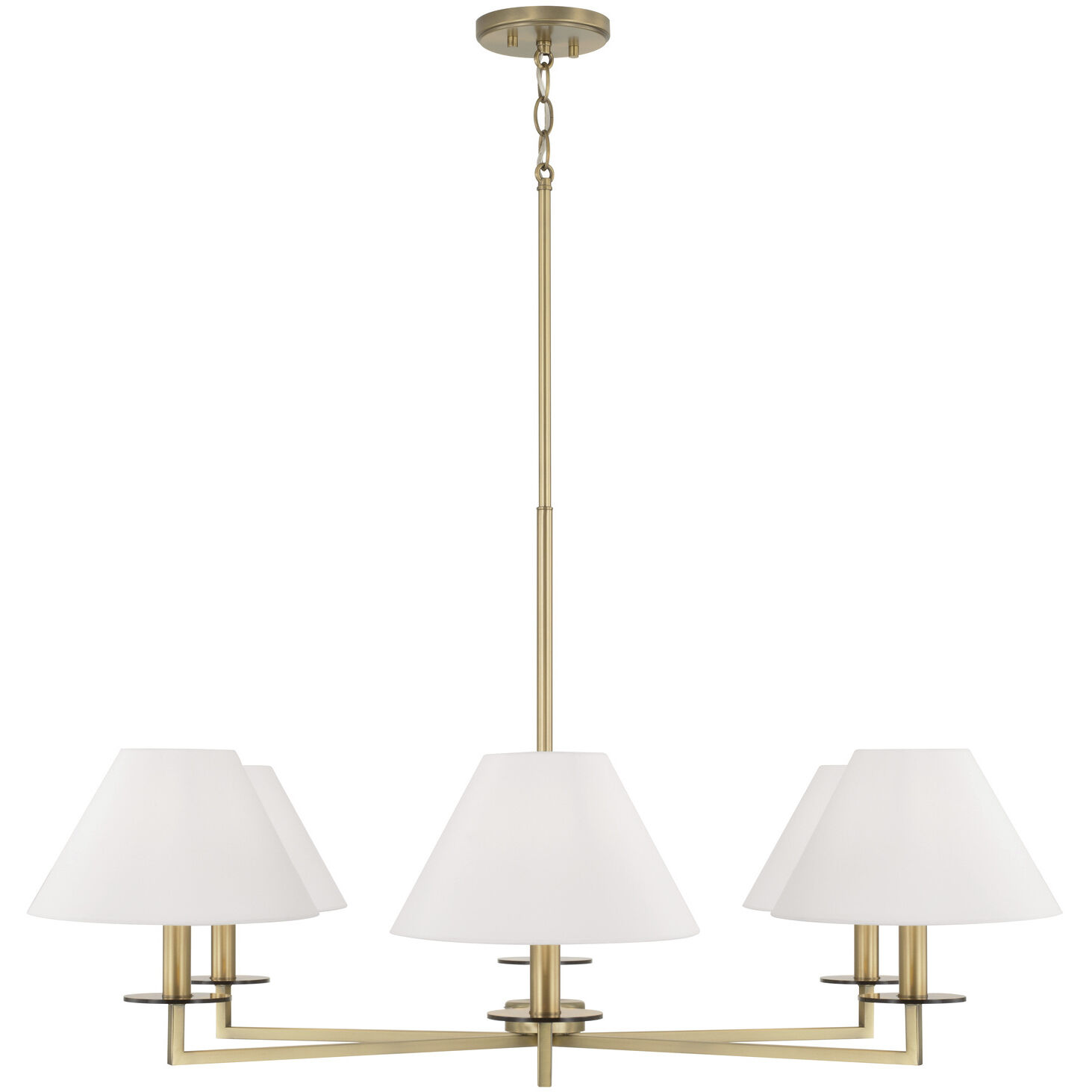 Gilda 6 Light 39.75 inch Aged Brass Chandelier Ceiling Light