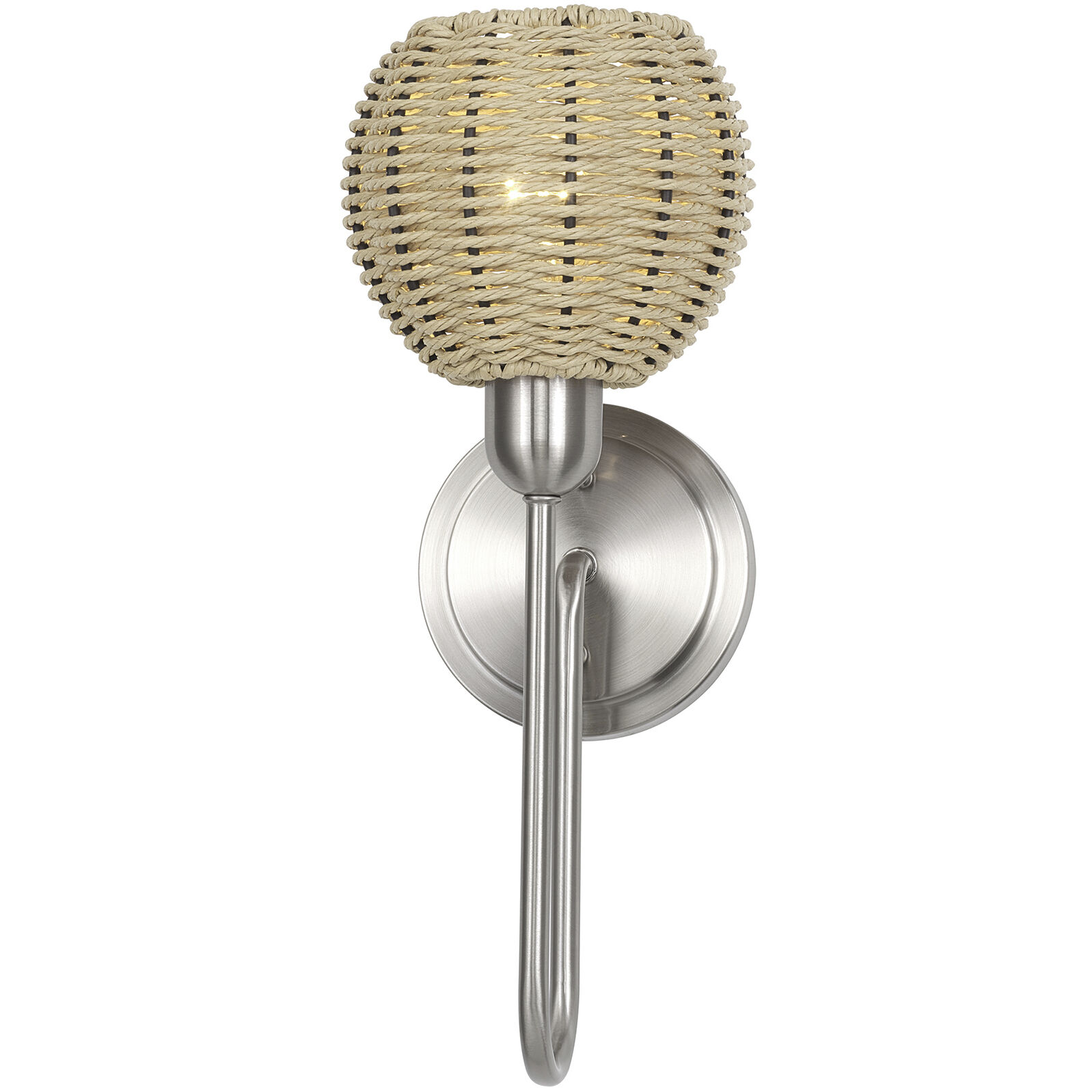 Summervine Wall Sconce Wall Light in Brushed Nickel, Single