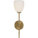 Trophy 1 Light Warm Brass Sconce Wall Light