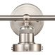 English Pub Vanity Light Wall Light in Satin Nickel, Clear Glass