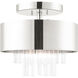 Orenburg 3 Light 13 inch Polished Nickel Semi Flush Ceiling Light
