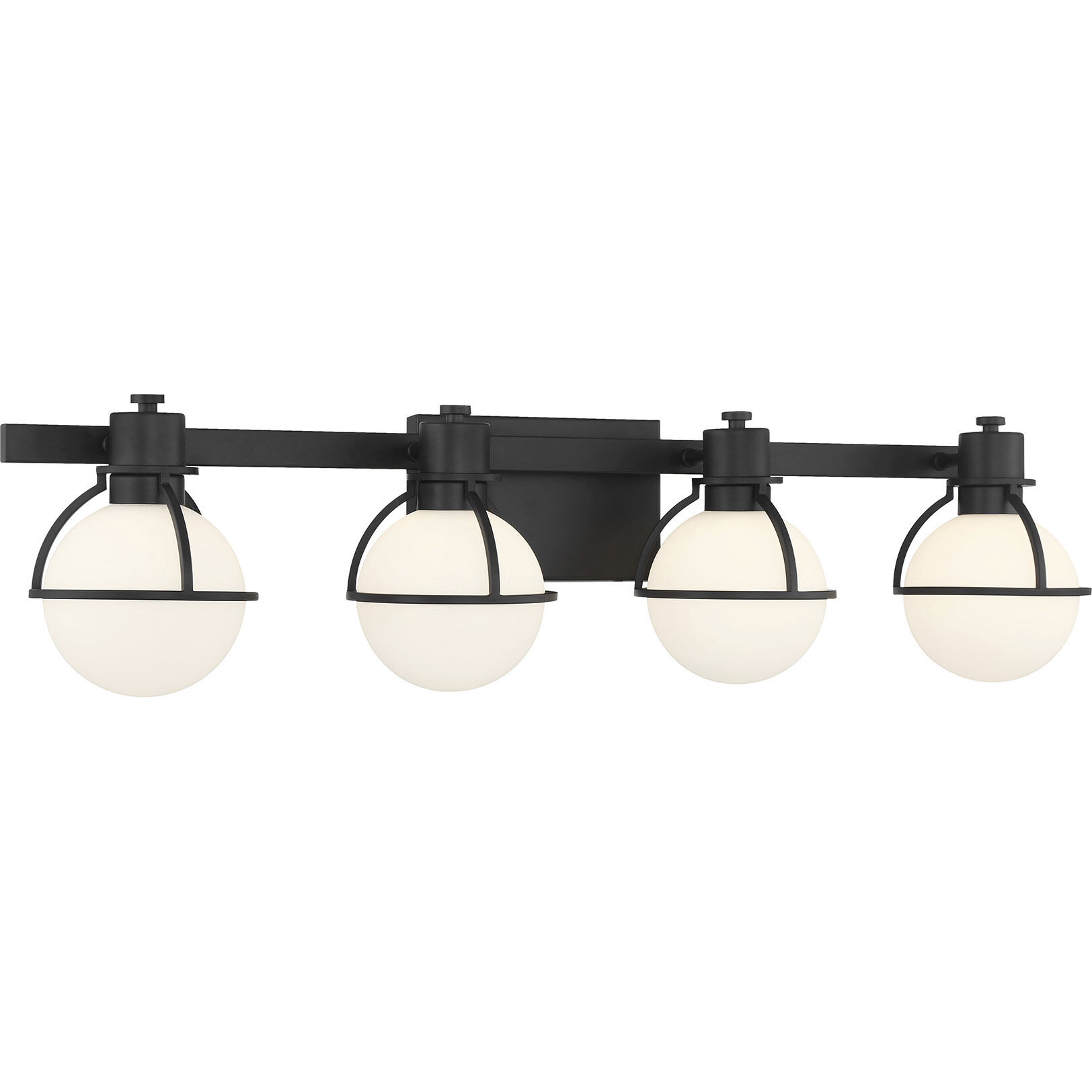 Pierce 4 Light 32 inch Matte Black Bathroom Vanity Light Wall Light