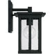Barrett 1 Light 12.25 inch Black Outdoor Wall Lantern