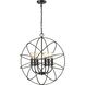 Yardley 6 Light 23 inch Black Chandelier Ceiling Light
