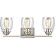 Calistoga 3 Light 22 inch Brushed Nickel Vanity Light Wall Light