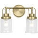 Anders Bath Vanity Wall Light in Satin Brass