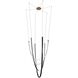 Ayers LED 59 inch Champagne Gold and Black and Brown Chandelier Ceiling Light