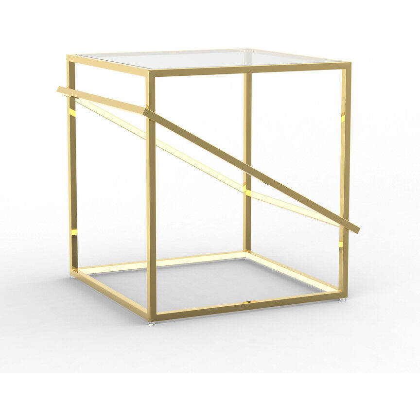 Canada 20.4 X 20 inch Gold Side Table
