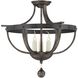 Banyan 3 Light 20 inch Reclaimed Wood Semi-Flush Ceiling Light