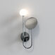 Orb 1 Light 8.27 inch Polished Chrome Bathroom Magnifying Mirror Wall Light