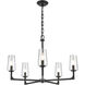 Fitzroy 5 Light 28 inch Matte Black Chandelier Ceiling Light